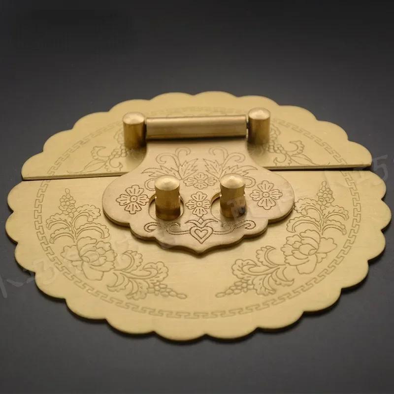 Ретро антикварный латунный замок пряжка шкатулка для мебели пряжка для ювелирных изделий сундук шкатулка из чистой меди пряжка для чемодана клип застежка защелка застежка