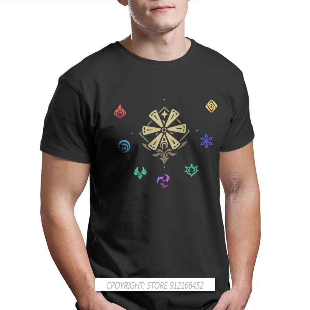 Genshin Impact Game Paimon Teyvat Venti Childe Original TShirts Elements Personalize Homme Funny T Shirt 3XL