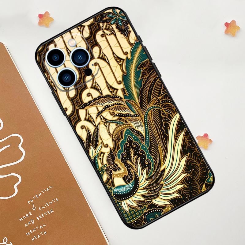 Чехол для телефона с узором Батик для iPhone 17 Pro Max 14 11 15 16 Pro Max 12 13 mini 16 Plus 16e 17 Air Funda