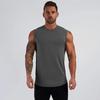 New Sports Vest Men'S Loose Summer Pure Cotton Fitness And Bodybuilding Quick Drying Sleeveless Shoulder White Base Shirt Sleeveless T-Shirt
