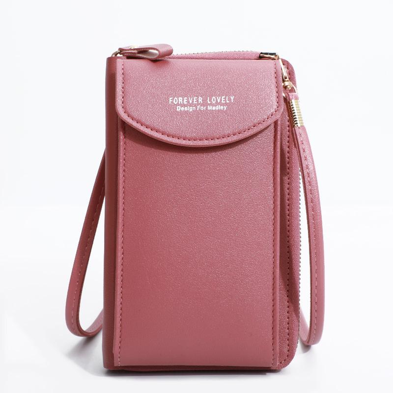 Women's Wallet Shoulder Mini Leather Bags Straps Mobile Phone Big Card Holders Wallet Handbag Money Pockets Girls Small Bags sac