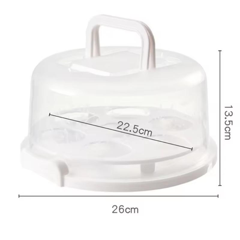 Портативная коробка для торта с ручкой, пыленепроницаемая коробка для хранения выпечки, кондитерских изделий, транспортировочная подставка для торта