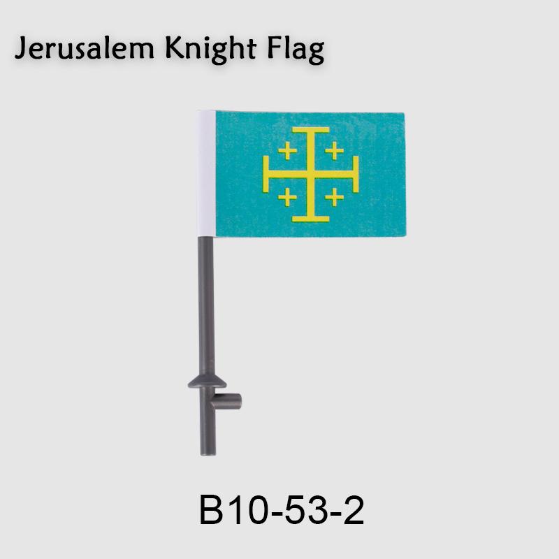 Средневековые военные флаги, серия «Военный замок», рыцарь, солдат, воин, аксессуары, строительные блоки, Древний Священный Рим, кирпичики, игрушки, подарки.