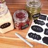 40pcsRectangular Black Sticker Erasable Opposite Sex Blackboard Label Kitchen Bathroom Spice Jar Glass Bottle Can Juice Bottle S