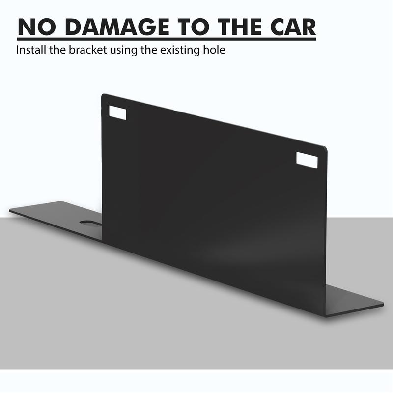 BEVINSEE Steel Front Bumper License Plate Bracket Relocator for Ford Mustang 2015-2023