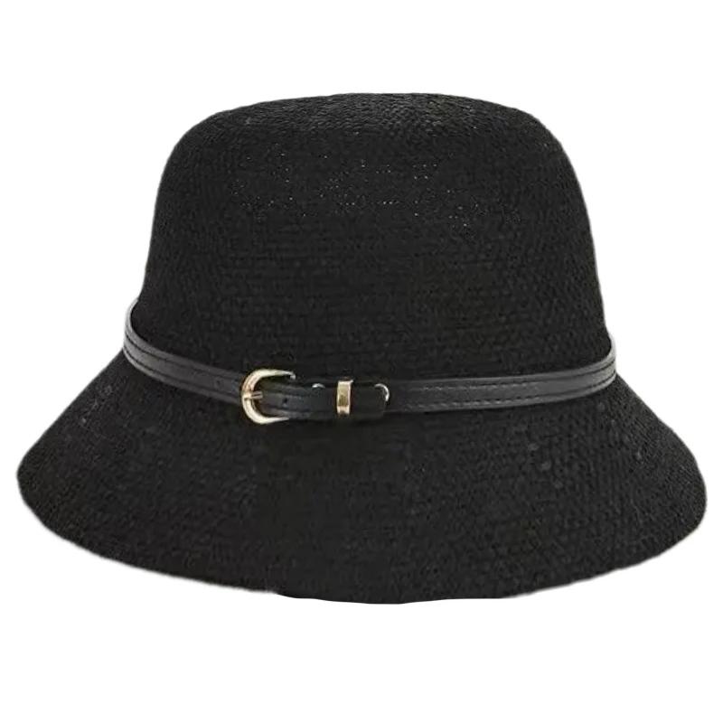 Шляпа от солнца с широкими полями, летняя защита от солнца, повседневные кепки, кожаные шляпы с пряжкой для рыбалки, женские соломенные кепки для отдыха на природе и пляжа