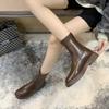 Short Skinny Boots Retro Flat Boots Soft-soled Martin Boots Female Ins Tide 2025 Spring and Autumn New Internet Celebrity Single Boots
