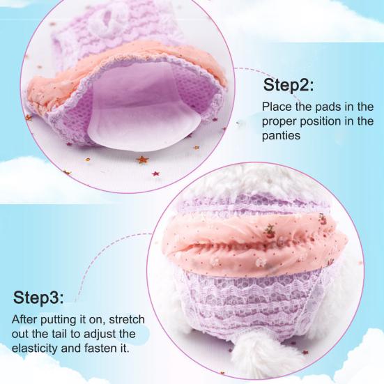 Гигиенические штанишки для питомцев с принтом, кружевные, для собак, физиологические, менструальные, для течки