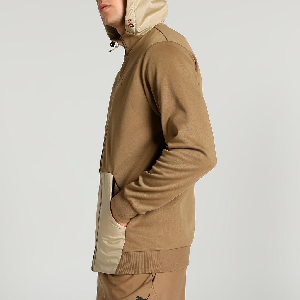 Puma Худи на молнии Open Road, цветной блок, повседневная толстовка с длинным рукавом, мужские худи, коричневый 675897-93