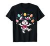 Funny and Adorable Easter Bunny Juggling Colorful Eggs Kids Boys T-shirt