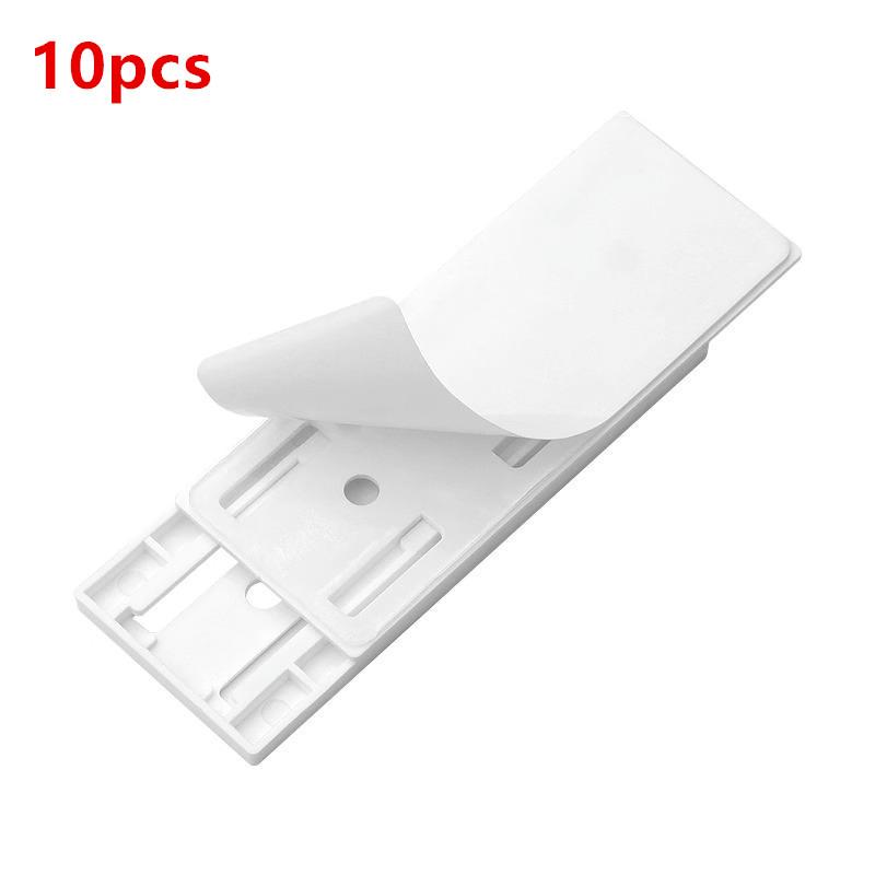 5/10PCS Removable Self-Adhesive Power Strip Fixer Wall Mount Desktop Socket Holder Cable Organizer