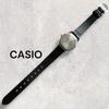 Casio Часы с Хранилищем Кожаные Отлично для Прихожей Женский Корпус, Простой, Маленький, Легкий, Ремешок, Черный/Серебристый, Возраст
