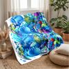 Ocean Life Adventure 2 Theme blanket Lightweight Warm Flannel Blanket Decorative Throw Blanket for Home Decoration