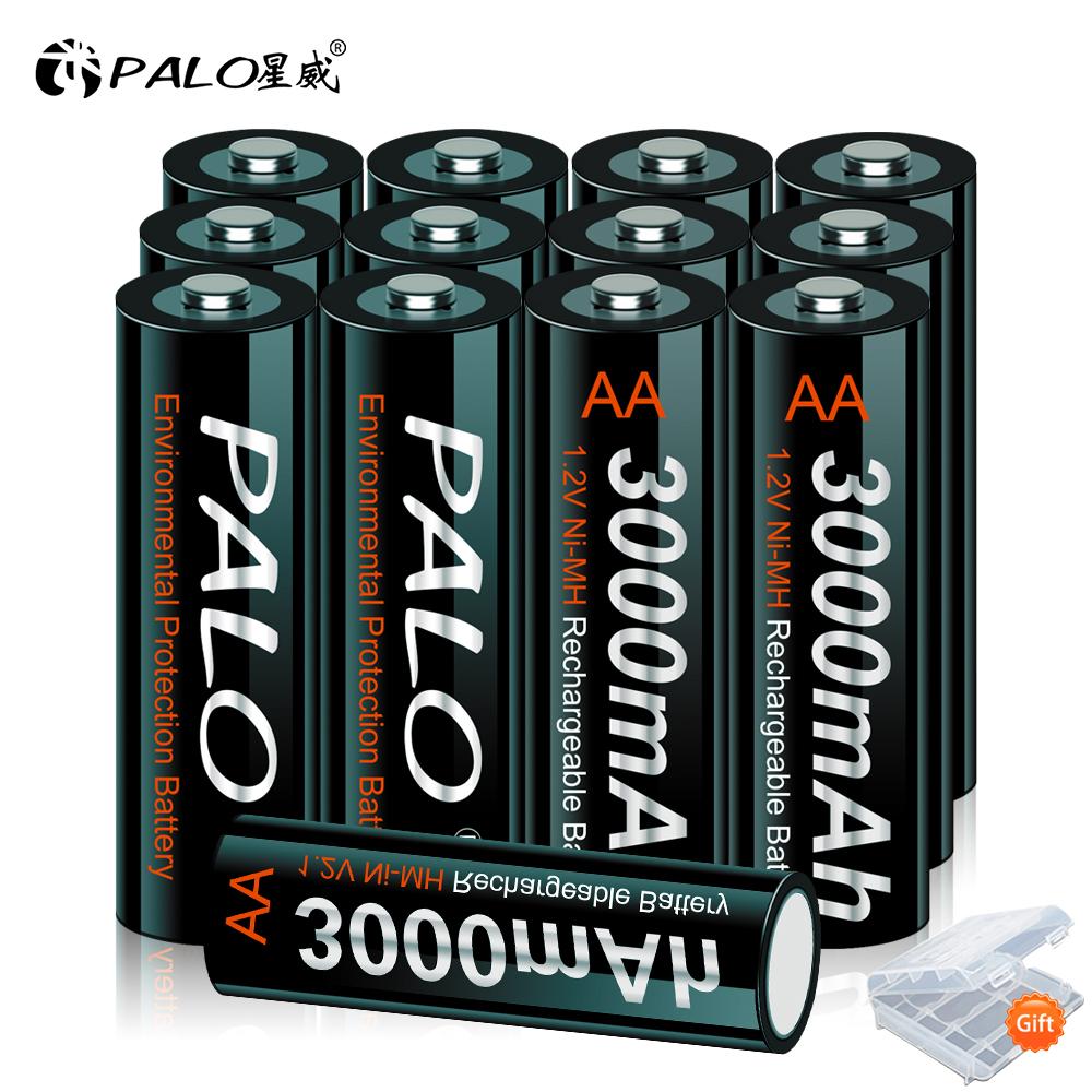 PALO 1.2V 2a AA Rechargeable Battery AA NiMH 1.2V Aa Rechargeable Batteries for Remote Control Toy Camera Battery