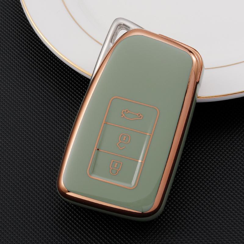 Golden-edged TPU Car Remote Key Cover Case Shell Fob For Lexus NX GS RX IS ES GX LX RC IS UX 200 250 260 300 350 LS 450H 300H Car Accessories