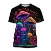 Psychedelic Mushroom 3d Print T-shirt Men Women Fashion Casual Short Sleeve Tops Tees Men Clothing Kids Tshirt Unisex Clothing