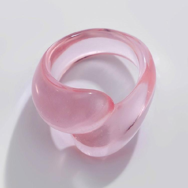 Модное кольцо-заявление Необычное геометрическое красочное кольцо с двойной каплей Трендовые женские аксессуары для повседневной носки