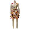 Women's Summer Three-dimensional Flower Embroidery Wrap Hip Sexy Dresses