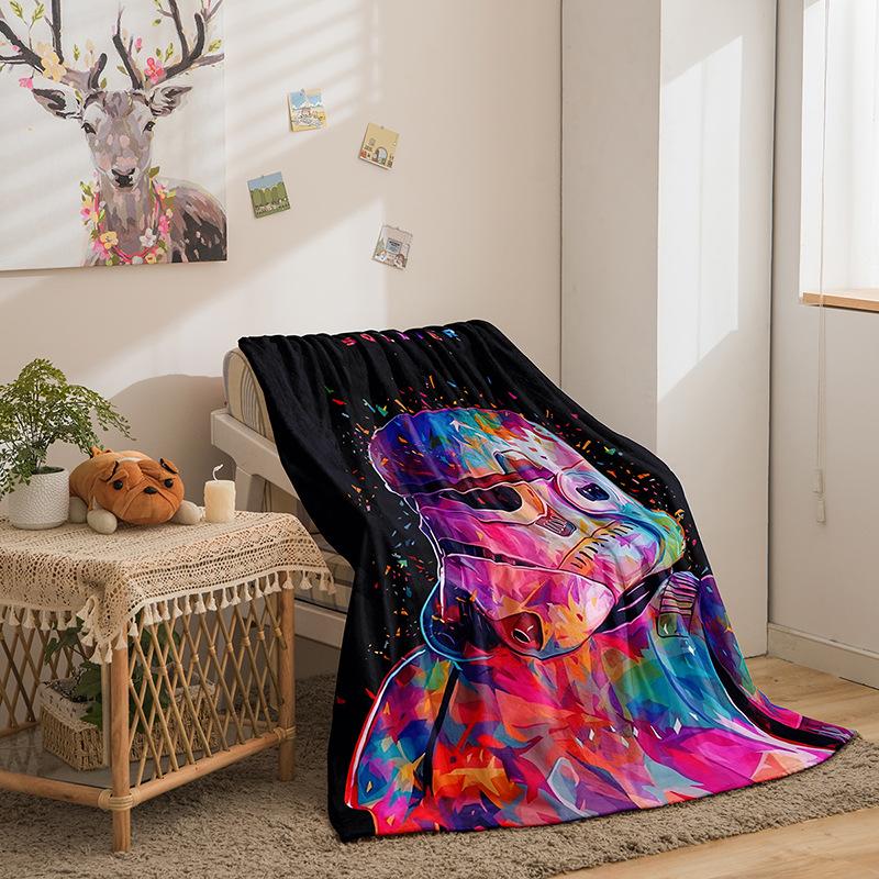Column Double-Sided Flannel 3D Digital Printed Blanket Blanket