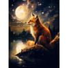 Полный 5D Diy Алмазная картина Звездная лиса Вышивка Крестом Домашний декор Ручной подарок