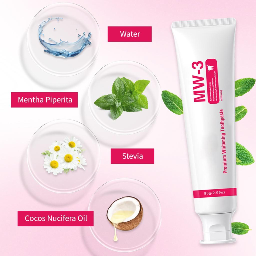 Пробиотическая отбеливающая зубная паста, очищает, уменьшает запах, устраняет желтизну, удаляет налет, 85 г