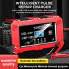 Интеллектуальное импульсное восстановление Многофункциональное 12В 6А Портативное Свинцово-кислотное Смарт-зарядное устройство Поддержание 2025 Новое Автомобильное Мотоциклетное Внедорожное Зарядка аккумулятора