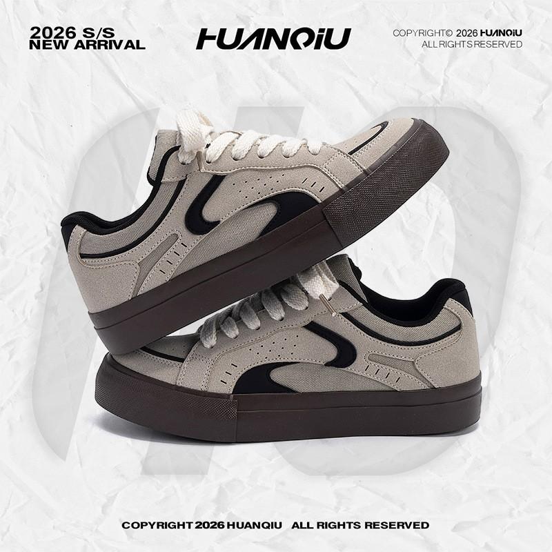 Kids Shoes Mens Casual Low-Top Canvas Sneakers With Thick Sole Breathable PU Upper Round Toe Lace-Up Unisex Gumshoes