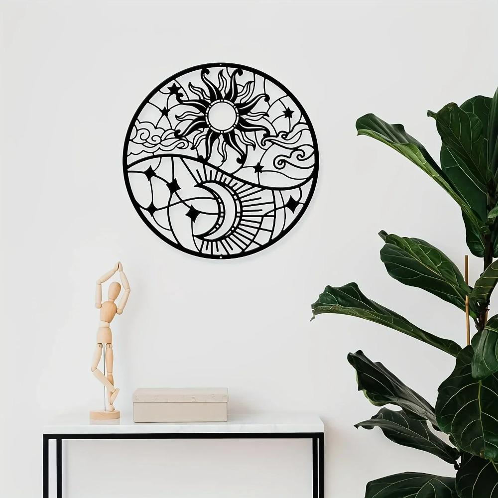 Металлический декор для стен «Солнце», дизайн «Железная туманность», уникальный домашний настенный декор и скульптура, стильный металлический знак для декора спальни и кухни