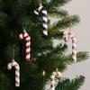 4pcs Colorful Lollipop Cane Pendant Shatterproof Christmas Tree Pendant New Year Gift Decoration