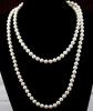 Luxury Authentic Natural Freshwater Pearl Sweater Chain 8-9mm Light Hot Fine Jewelry 50inch
