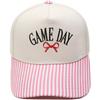 GAME DAY Bow Embroidery Color Matching Truck Hat Race Day Ladies Support Shade Dad Hat