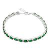 Серебряный браслет с изумрудом nano 8.133ct, вес изделия 7,05 гр (2173908)
