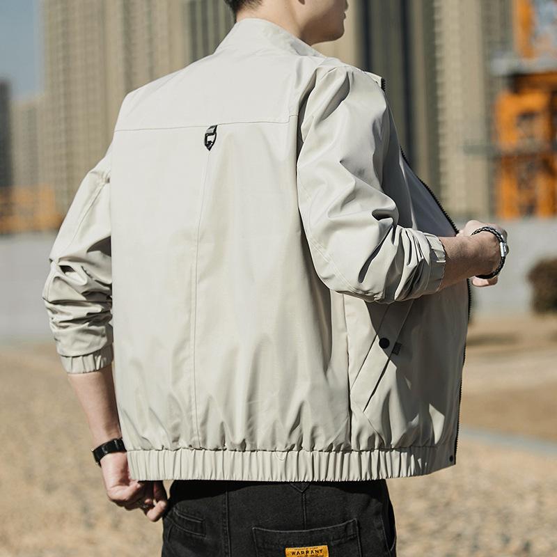 Men's Casual Jacket Youth Fashion Jacket Thin Section Stand-up Collar Fall Jacket Men's