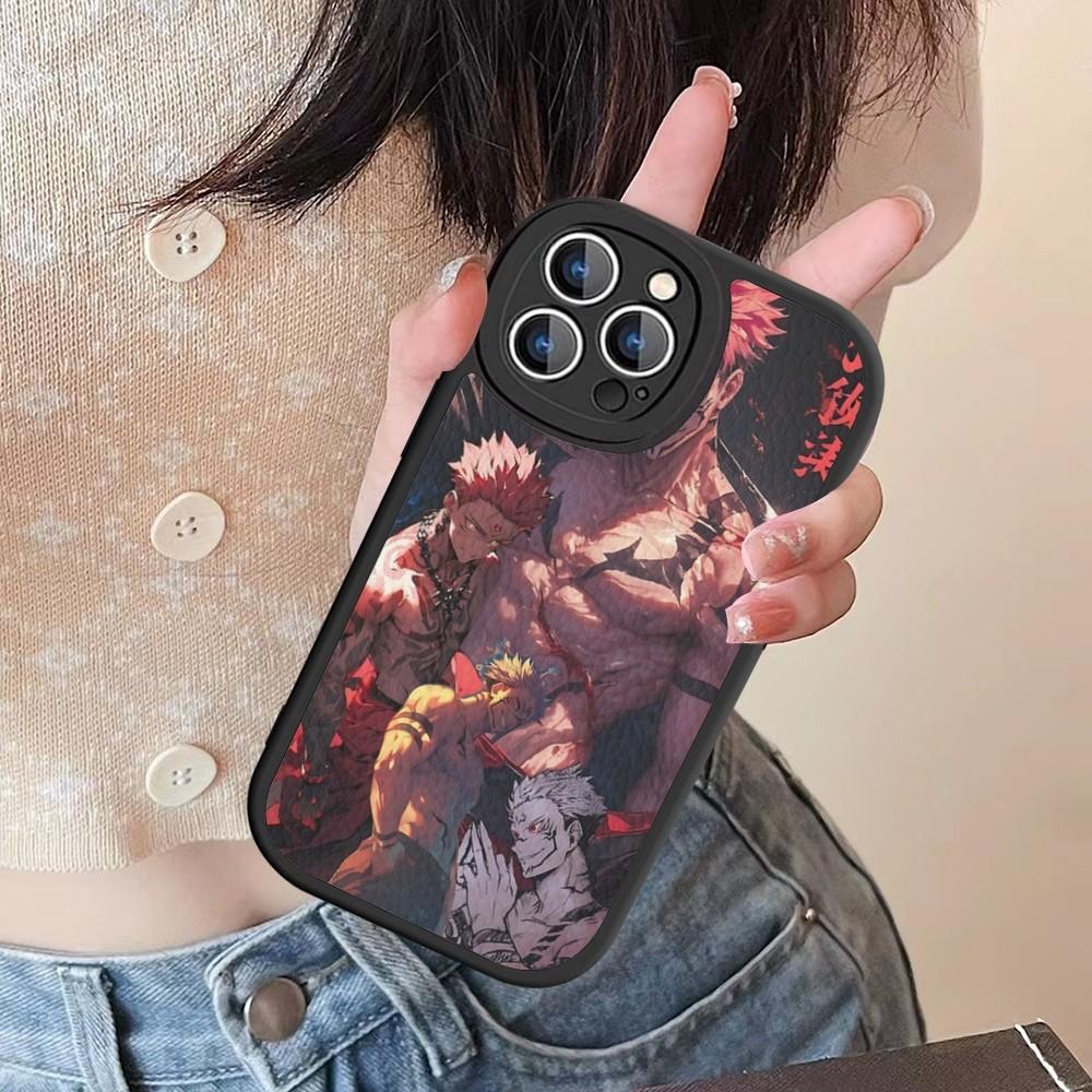 Чехол для телефона Jujutsu Kaisen Рёмен Сукуна Жесткая Кожа Для IPhone 16 15 14 13 12 Mini 11 14 Pro Max Xs X Xr 7 8 Plus Fundas
