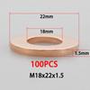 Solid Pure Copper Flat Washers Gasket Seal Ring M5 M6 M8 M10 M12 M14 M16 Metric Crush Washers For Sump Plug Oil Pipe Boat Repair Oil Drain Plugs 3