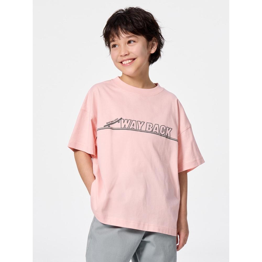 GU by Uniqlo Детский унисекс большой графический скейтборд T 