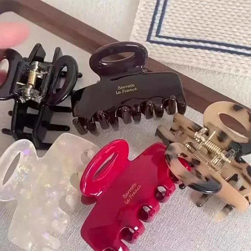 Новая Мода Корейские Ацетатные Заколки-Крабы для Волос Красные Заколки для Волос Девушки Женщины Завязывать Волосы Акула Заколка для Волос Аксессуары Хвост Заколка для Волос
