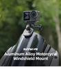 Зажим для мотоциклетного ветрового стекла для DJI Osmo Nano/360/Action 6 5 Pro/GoPro 13/Pocket 3 Алюминиевый сплав Крепление для Insta360 Go Ultra X5
