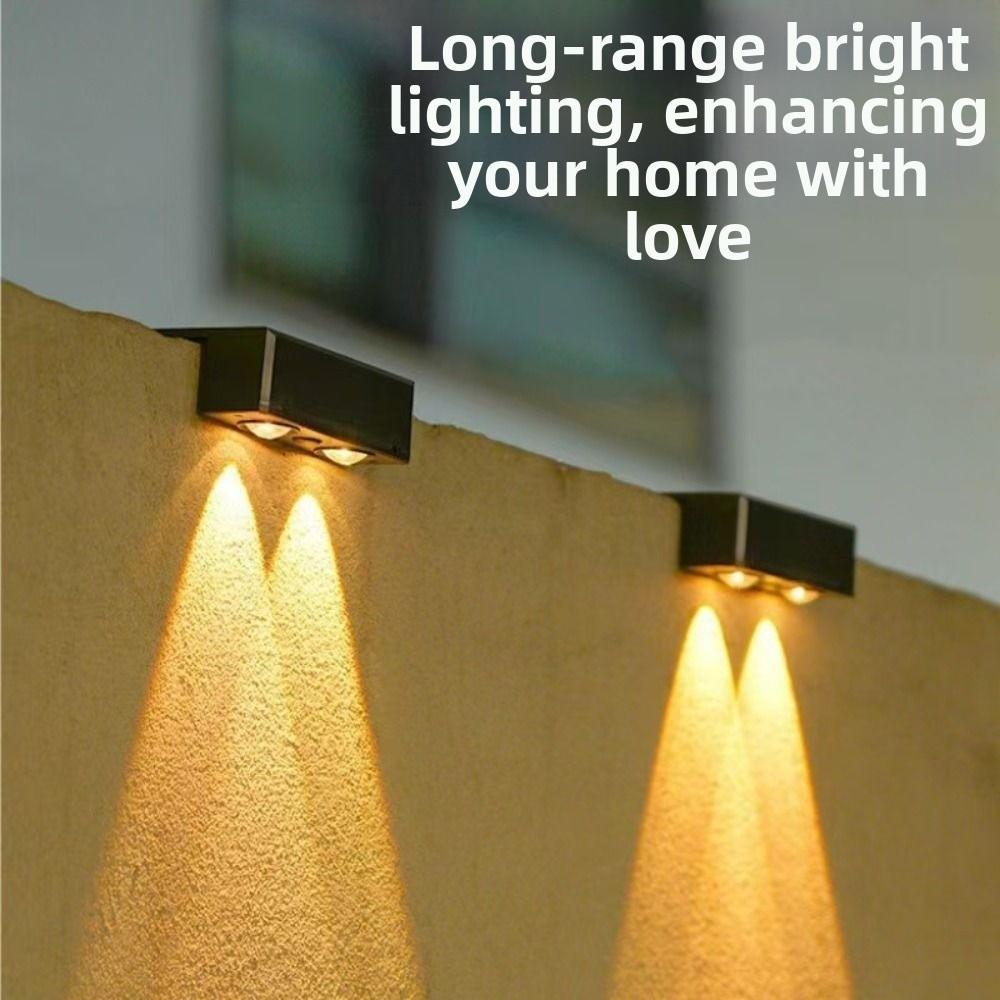 Super Bright LED Solar Garden Lights Waterproof Energy Saving Wall Mount Lamp Modern Wall-mounted Outdoor Wall Lantern Balcony