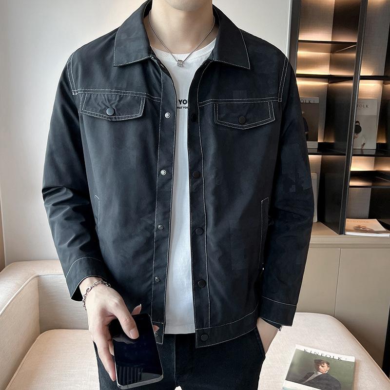 Business Lapel Jacket Men's Spring New Casual Versatile Work Jacket