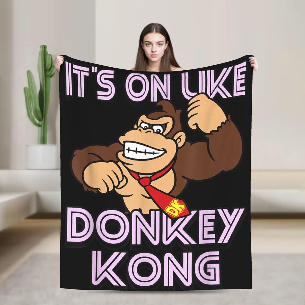 Donkey Kong Game Blankets Flannel Awesome Warm Throw Blanket for Bedspread Summer