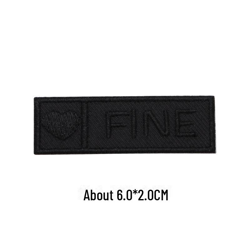 Черная самоклеящаяся вышитая нашивка для самостоятельного ремонта и украшения одежды