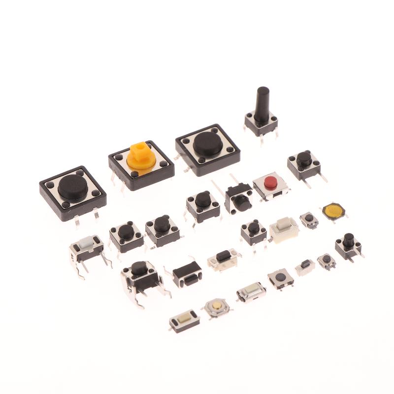 125Pcs Smd Dip 2*4 3*6 4*4 6*6 12*12 Reset Mini Leaf Switches For Arduin 25 Types Micro Tact Push Button Switch Assorted Kit
