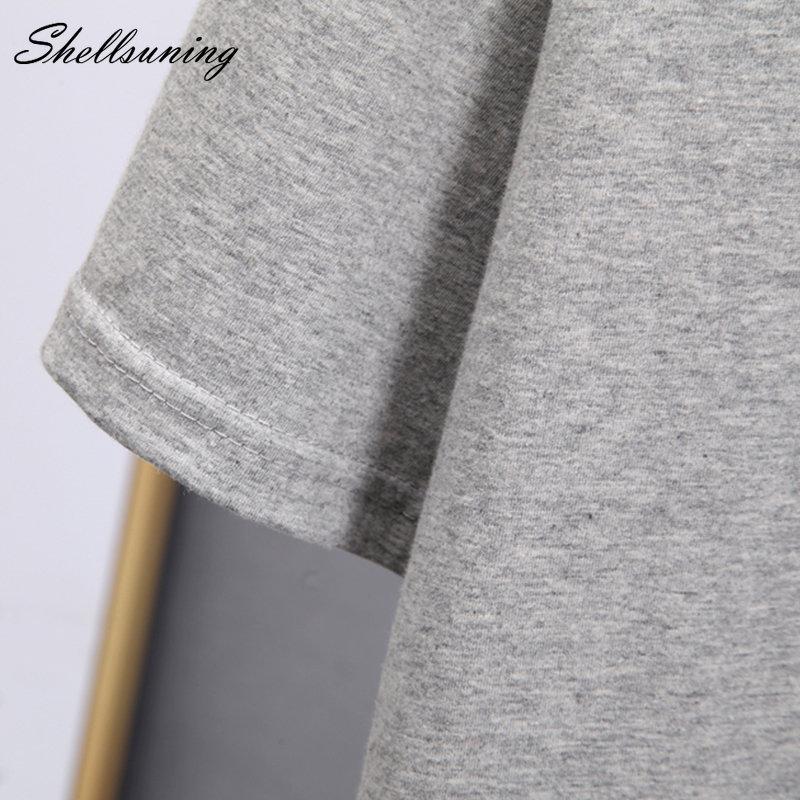 Shellsuning Kawaii футболки с принтом в виде сердца женские летние простые свободные футболки с круглым вырезом повседневные хлопковые женские топы на мягкой основе