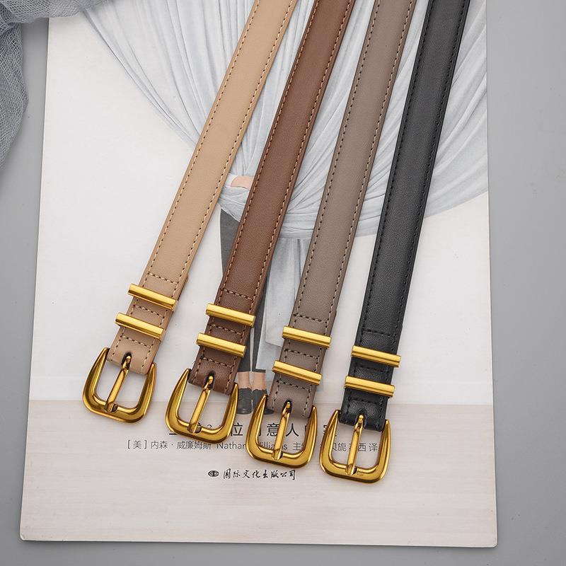 Женский ремень из натуральной коровьей кожи, женский повседневный ретро-трендовый ремень для джинсов и юбок