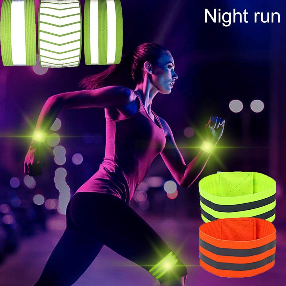 Bicycle Bind Strap Warning Armband Cycling Reflective Strips Sport Tape Bike Safety Alert