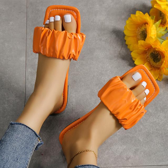 Женская обувь на плоской подошве, тапочки, пляжные сандалии с открытой пяткой, новые летние повседневные шлепанцы, туфли с открытым носком, женские шлепанцы, Fad Ladies