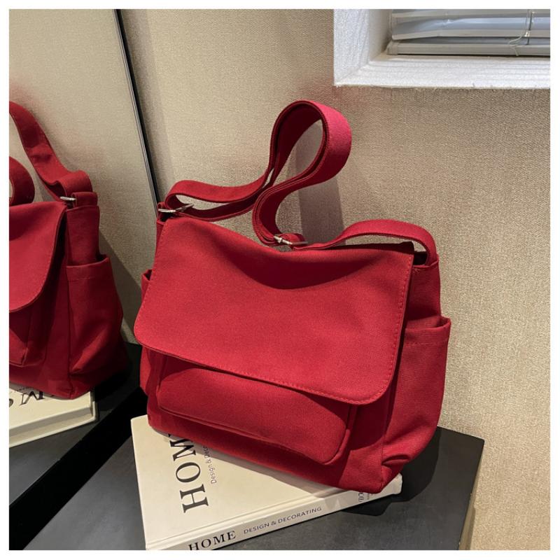 Простая и однотонная универсальная сумка через плечо, парусная сумка на одно плечо, мужская и женская сумка почтальона