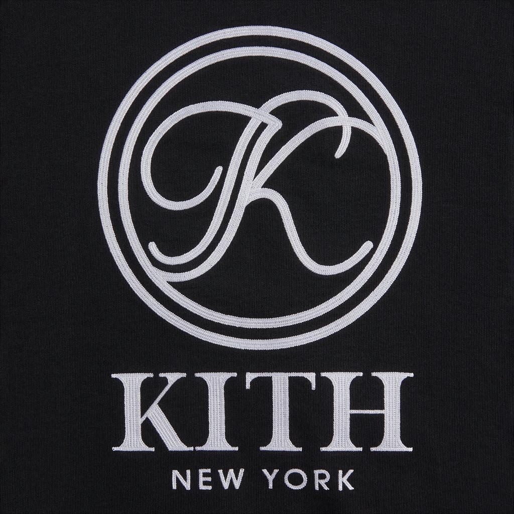 Kith Свитшот с дизайном письма Нельсона Удобный свитшот с круглым вырезом и длинным рукавом Мужской свитшот Черный KHM032349-001
