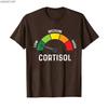 Cortisol Low Level Meme Printed Tshirt 2026 Summer New Unisexs Cotton Modern Cool Casual Fun Y2K Oversized Heavyweight Tshirt